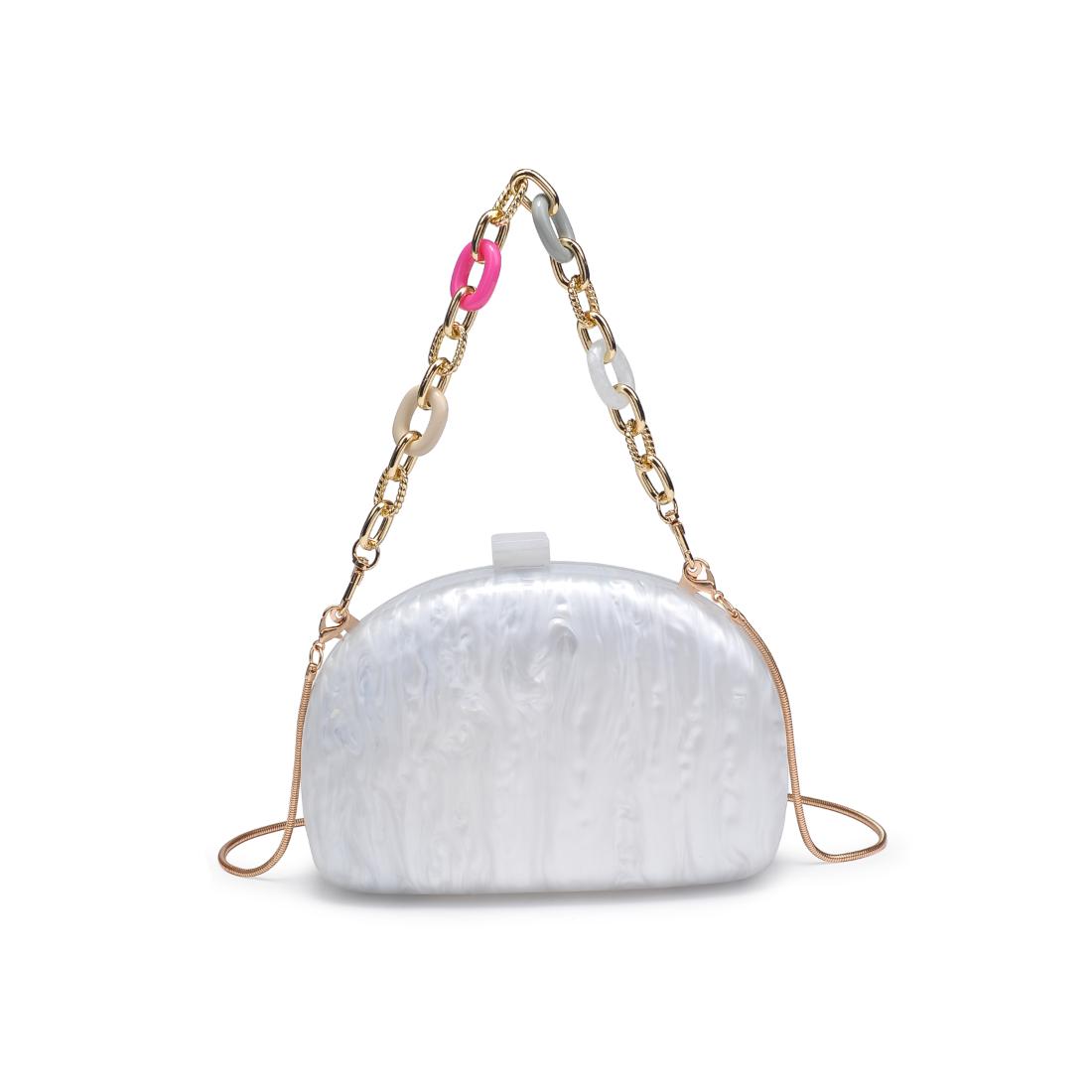 Woman wearing Ivory Urban Expressions Morgan Evening Bag 840611151490 View 7 | Ivory