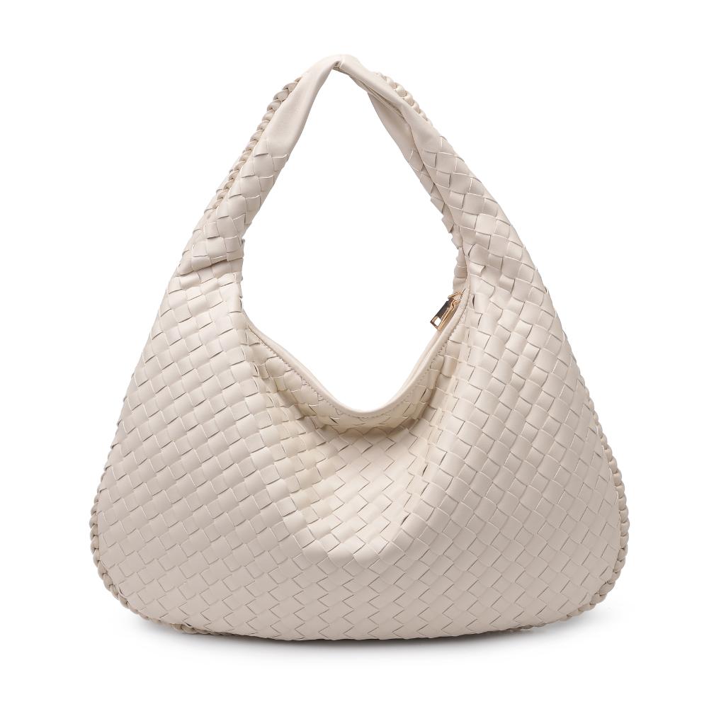 Woman wearing Oatmilk Urban Expressions Victoria Hobo 840611140821 View 7 | Oatmilk