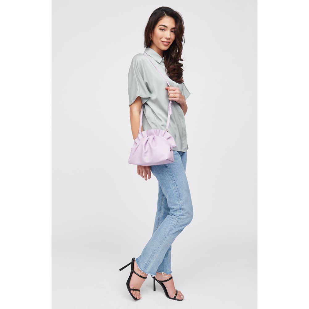 Woman wearing Lavender Urban Expressions Petunia Crossbody 818209018951 View 3 | Lavender