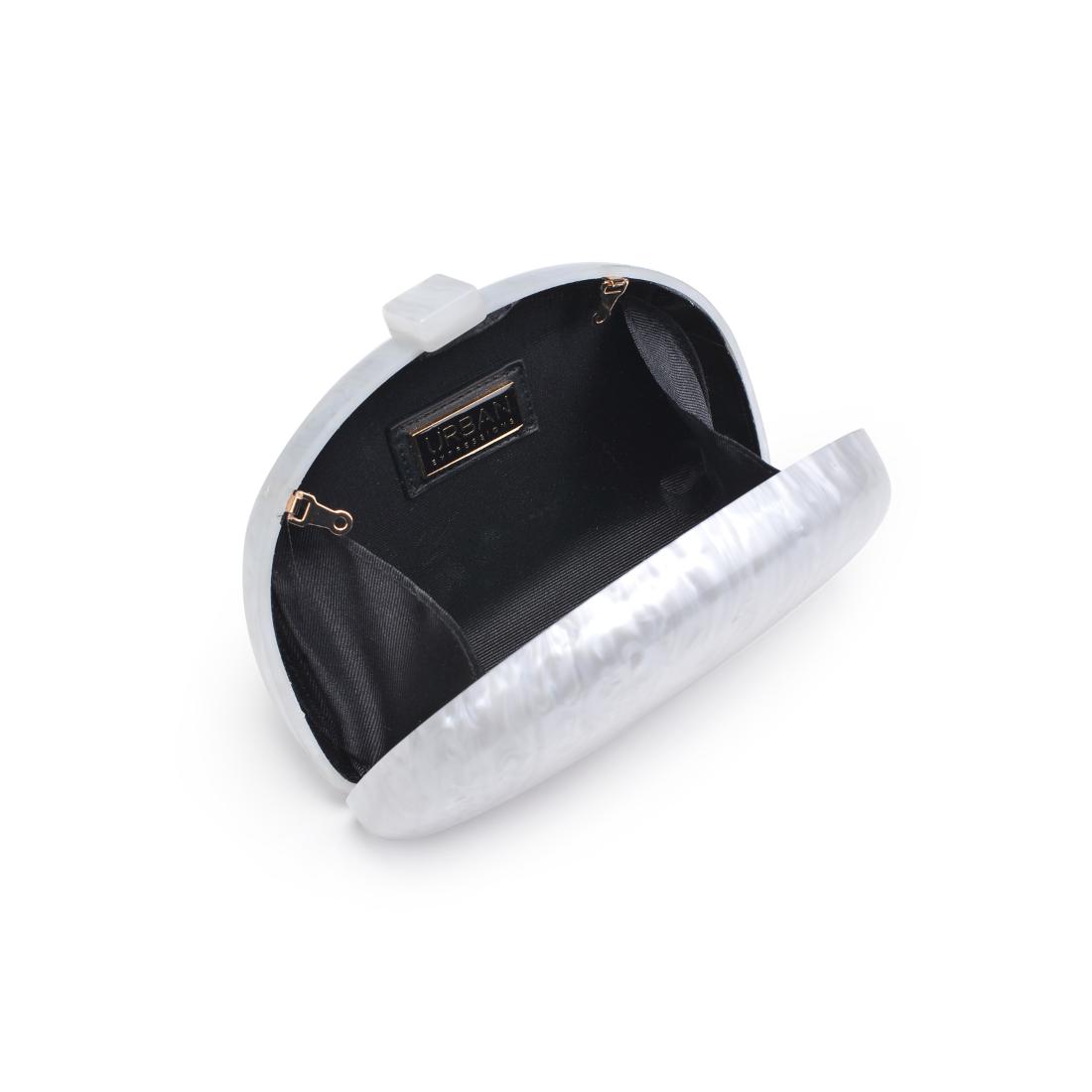 Woman wearing Ivory Urban Expressions Morgan Evening Bag 840611151490 View 9 | Ivory