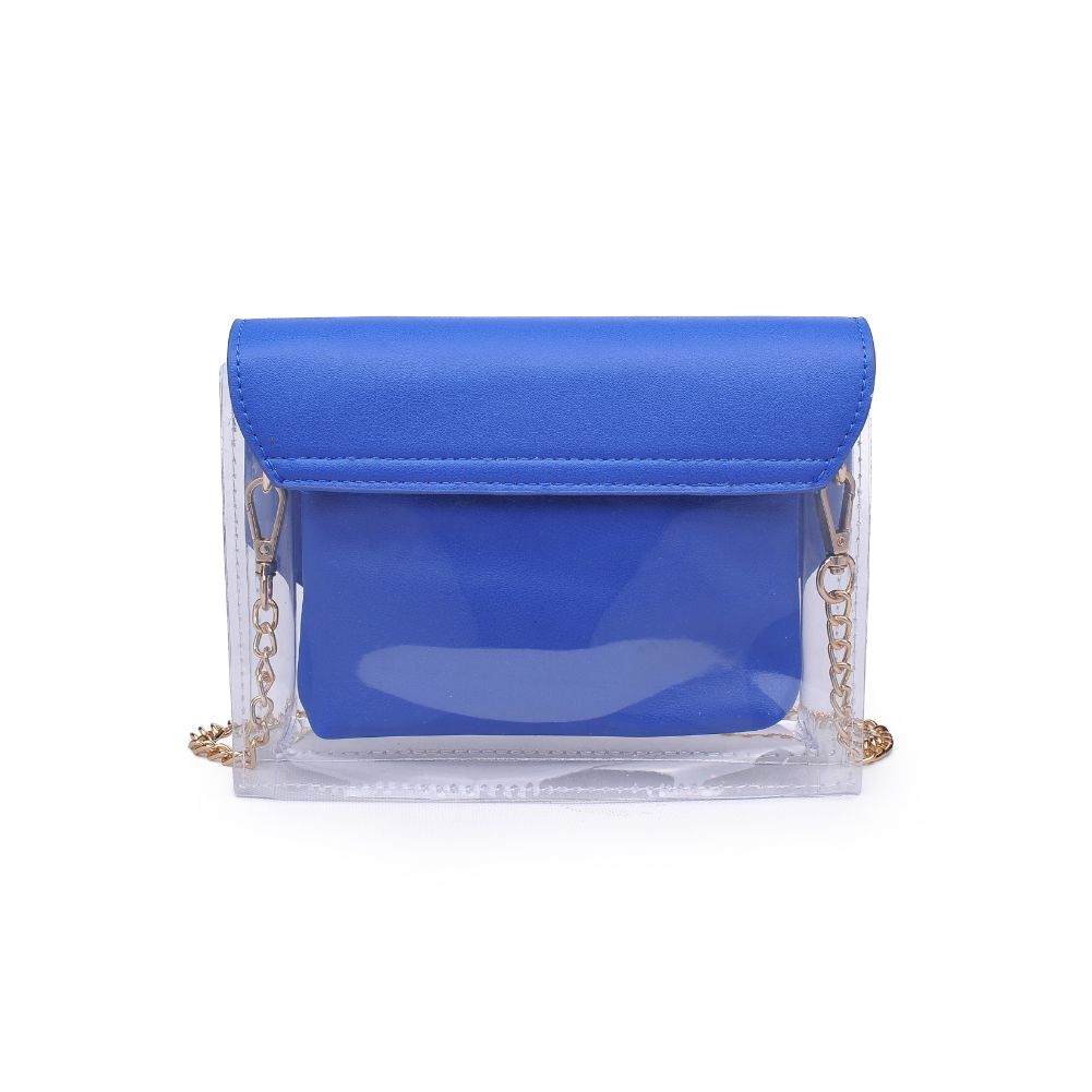 Woman wearing Royal Blue Urban Expressions Tailgate Clutch 840611160003 View 7 | Royal Blue