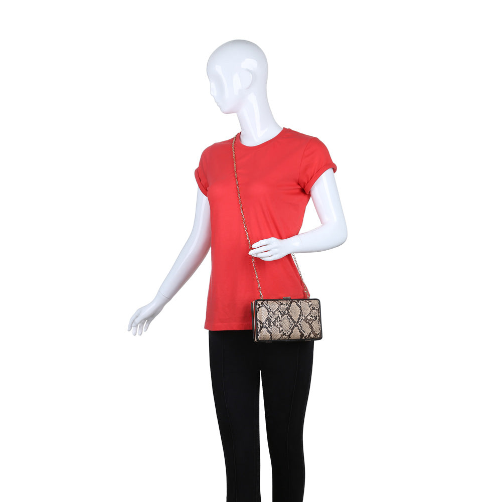 Product Image of Urban Expressions Elizabeth Snake Crossbody NA-840611157201 View 5 | Natural