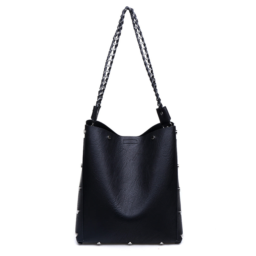 Woman wearing Black Urban Expressions Rumi Tote 840611144805 View 5 | Black