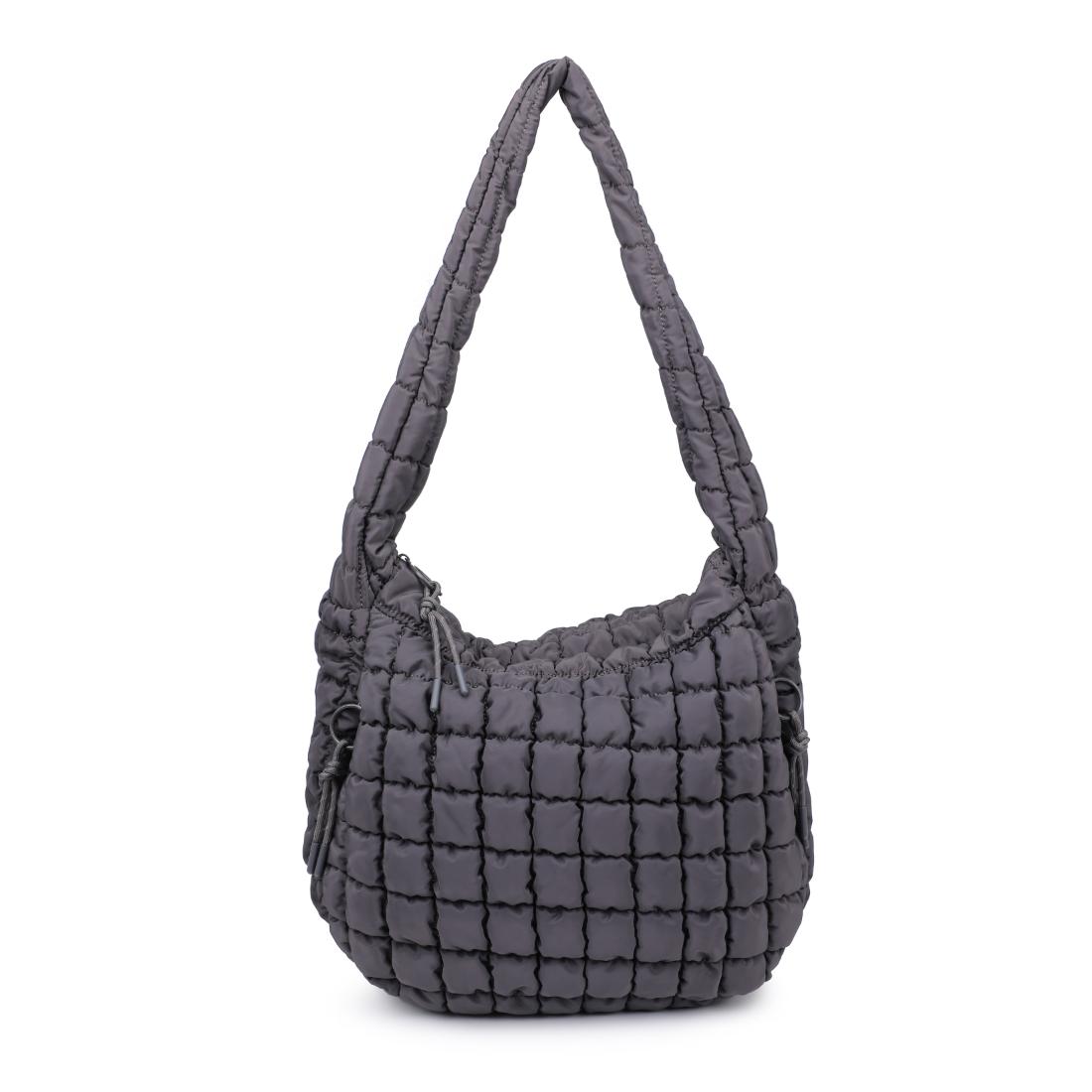 Woman wearing Carbon Urban Expressions Tamsin - Quilted Puffer Hobo 840504200489 View 5 | Carbon