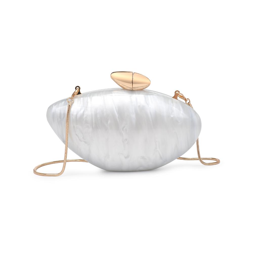 Woman wearing Ivory Urban Expressions Hayden Evening Bag 840611193322 View 5 | Ivory