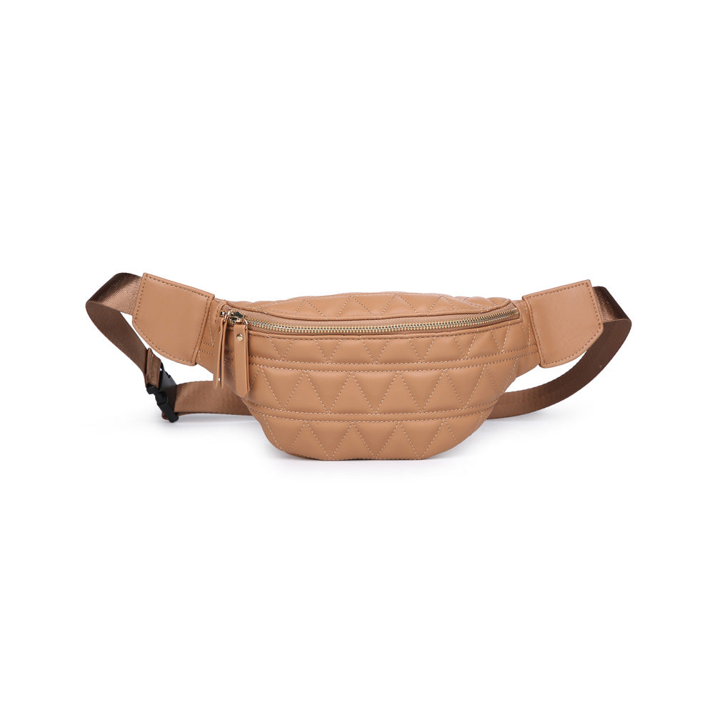 Woman wearing Tan Urban Expressions Puma Belt Bag NA-840611152695 View 5 | Tan