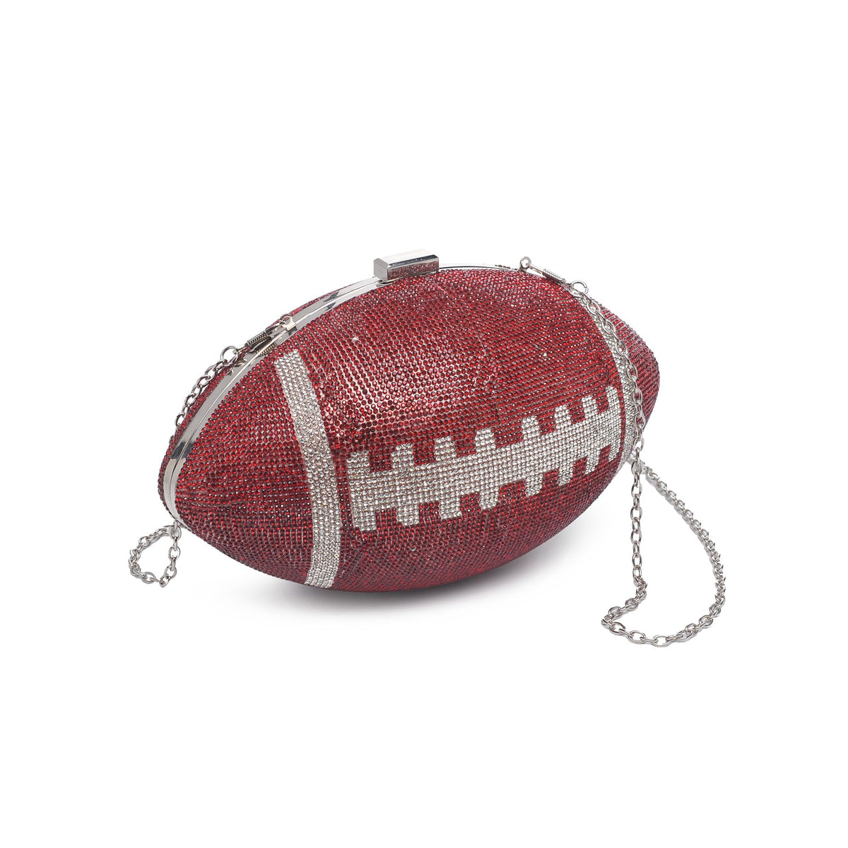 Woman wearing Burgundy Silver Urban Expressions Robbie Evening Bag 818209012256 View 6 | Burgundy Silver