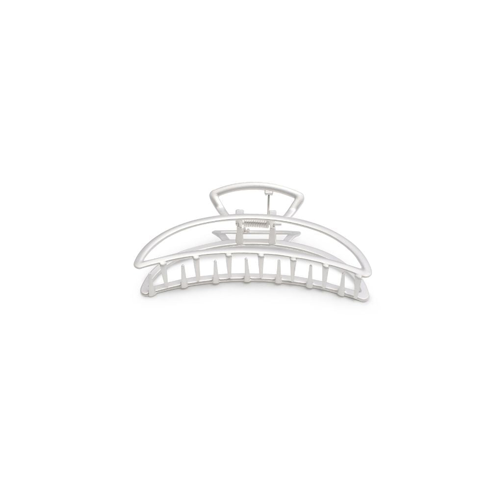 Urban Expressions Large Cutout Metal Claw Hair Claw 818209013611 View 2 | Matte Silver