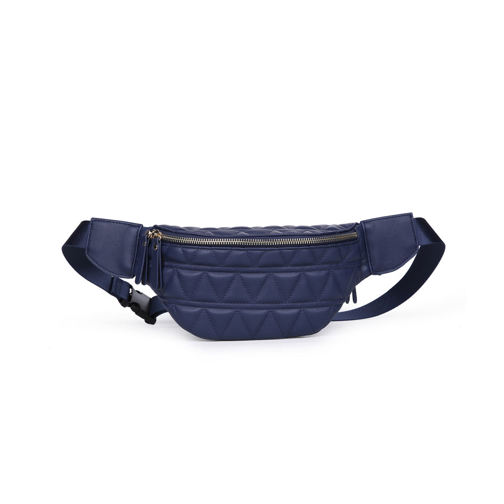 Woman wearing Navy Urban Expressions Puma Belt Bag NA-840611152688 View 5 | Navy