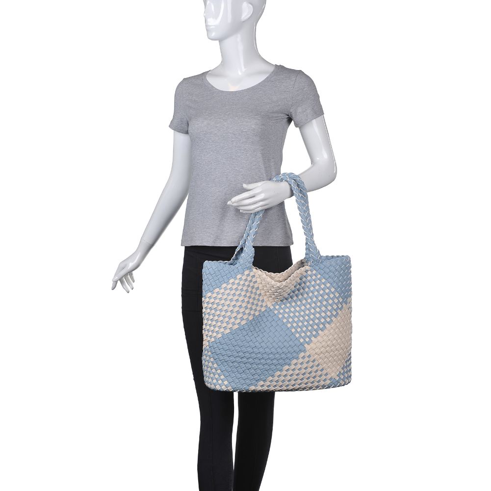 Product Image of Urban Expressions Cebu Tote 840611169617 View 5 | Sky Blue Cream