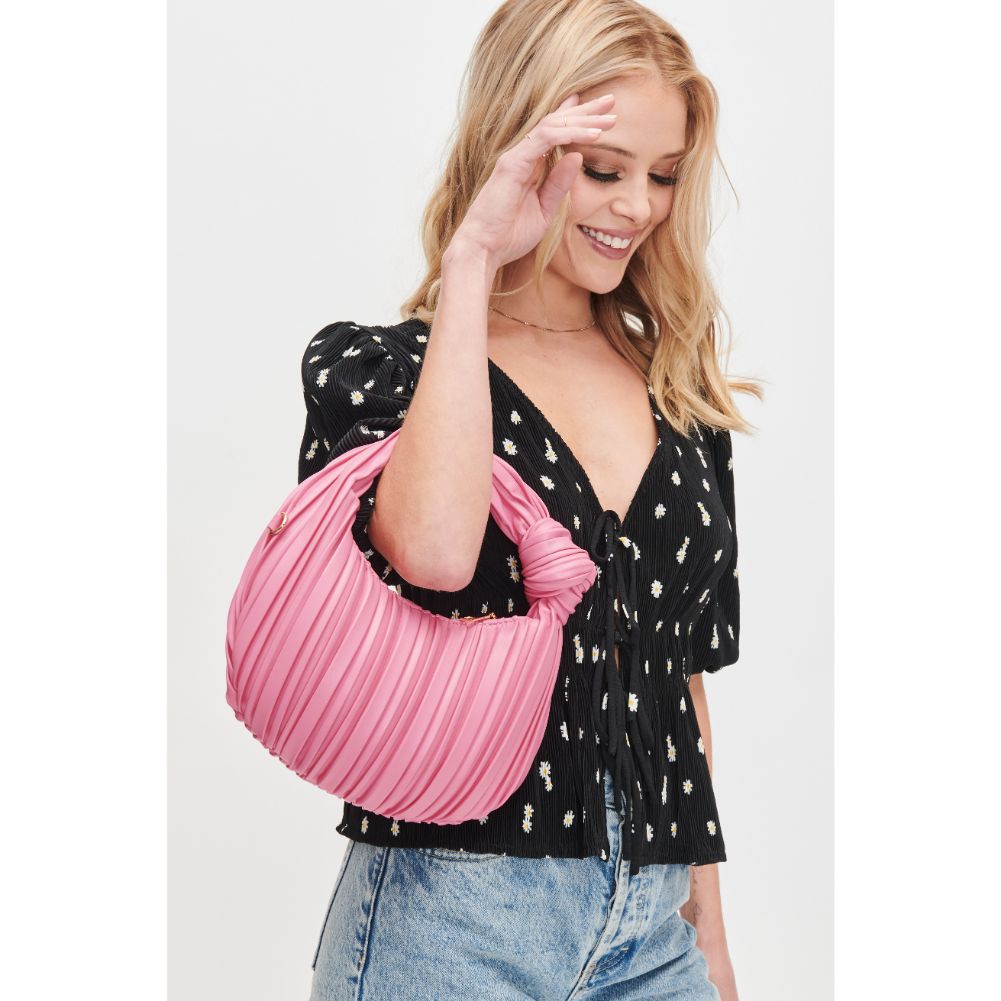 Woman wearing Barbi Urban Expressions Fawna  - Pleated Crossbody 840611106384 View 2 | Barbi