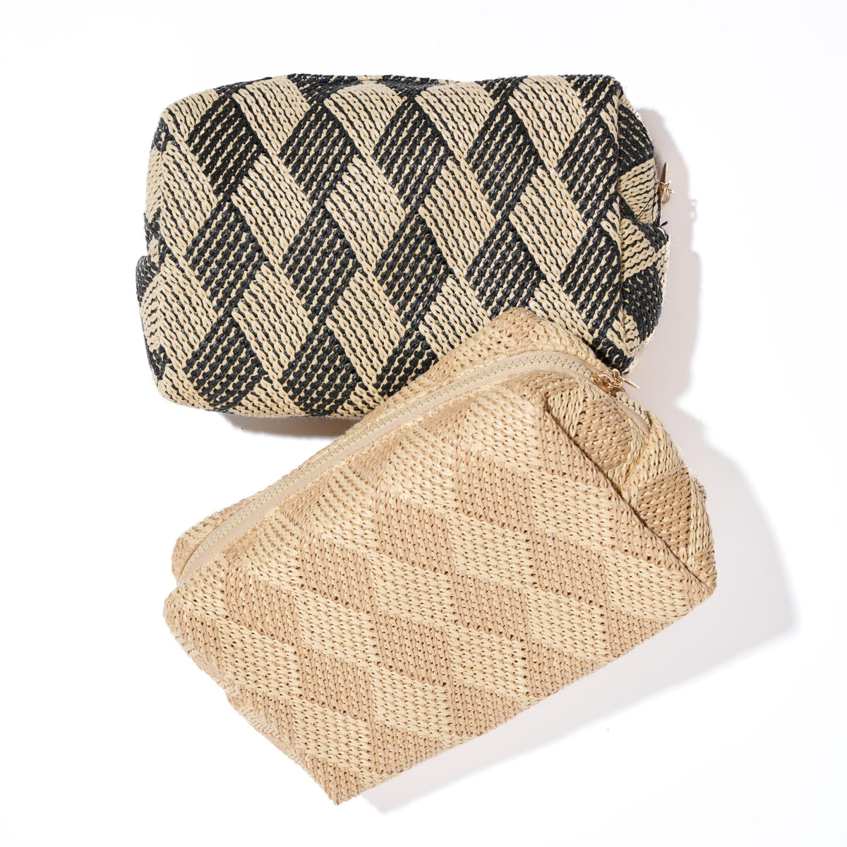 Woman wearing Natural Urban Essentials Bali Breeze Cosmetic & Travel Organizer Pouch 840611197733 View 2 | Natural