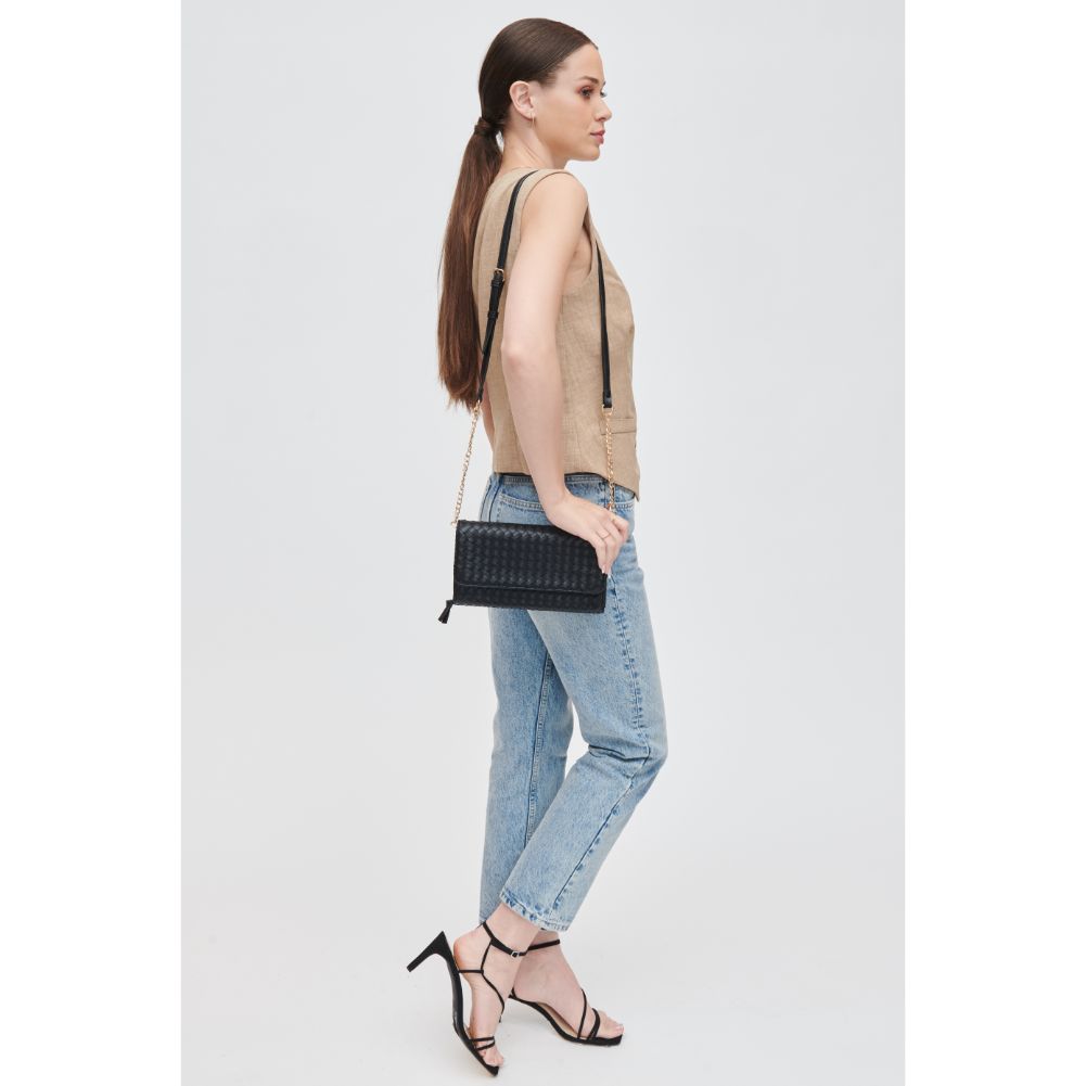 Woman wearing Black Urban Expressions Wallis Crossbody 840611107503 View 2 | Black