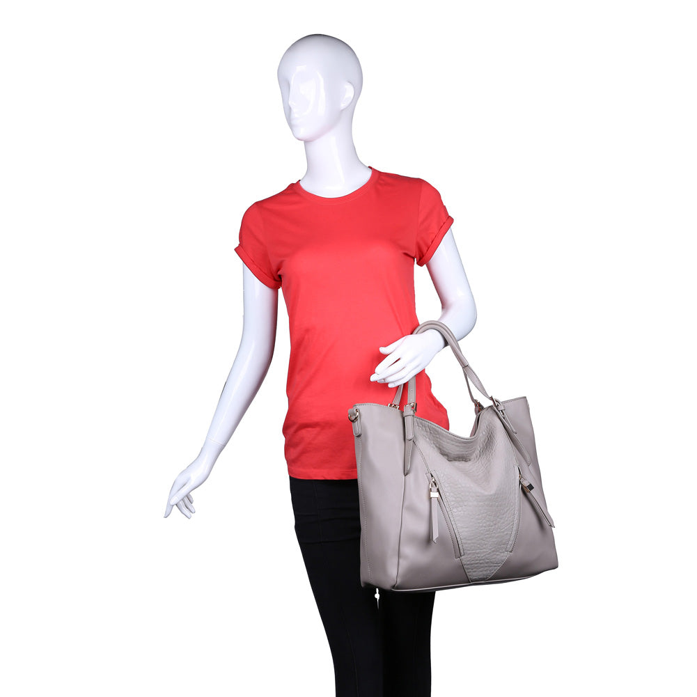 Product Image of Urban Expressions Jak Pebble Tote NA-840611155191 View 5 | Grey