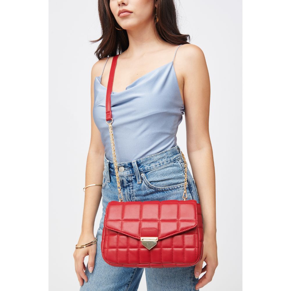 Woman wearing Red Urban Expressions Patsy Crossbody 840611184535 View 1 | Red