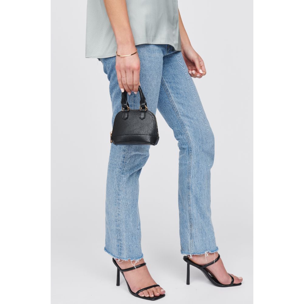 Woman wearing Black Lizard Urban Expressions Bambi Crossbody 818209015189 View 4 | Black Lizard
