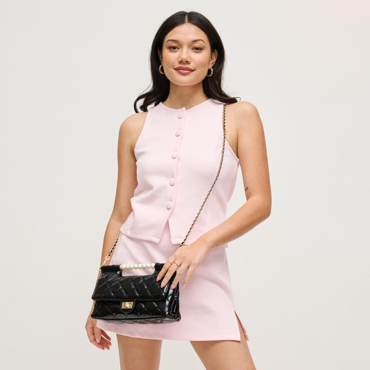 Woman wearing Black Urban Expressions Winslet Crossbody 840504205927 View 2 | Black
