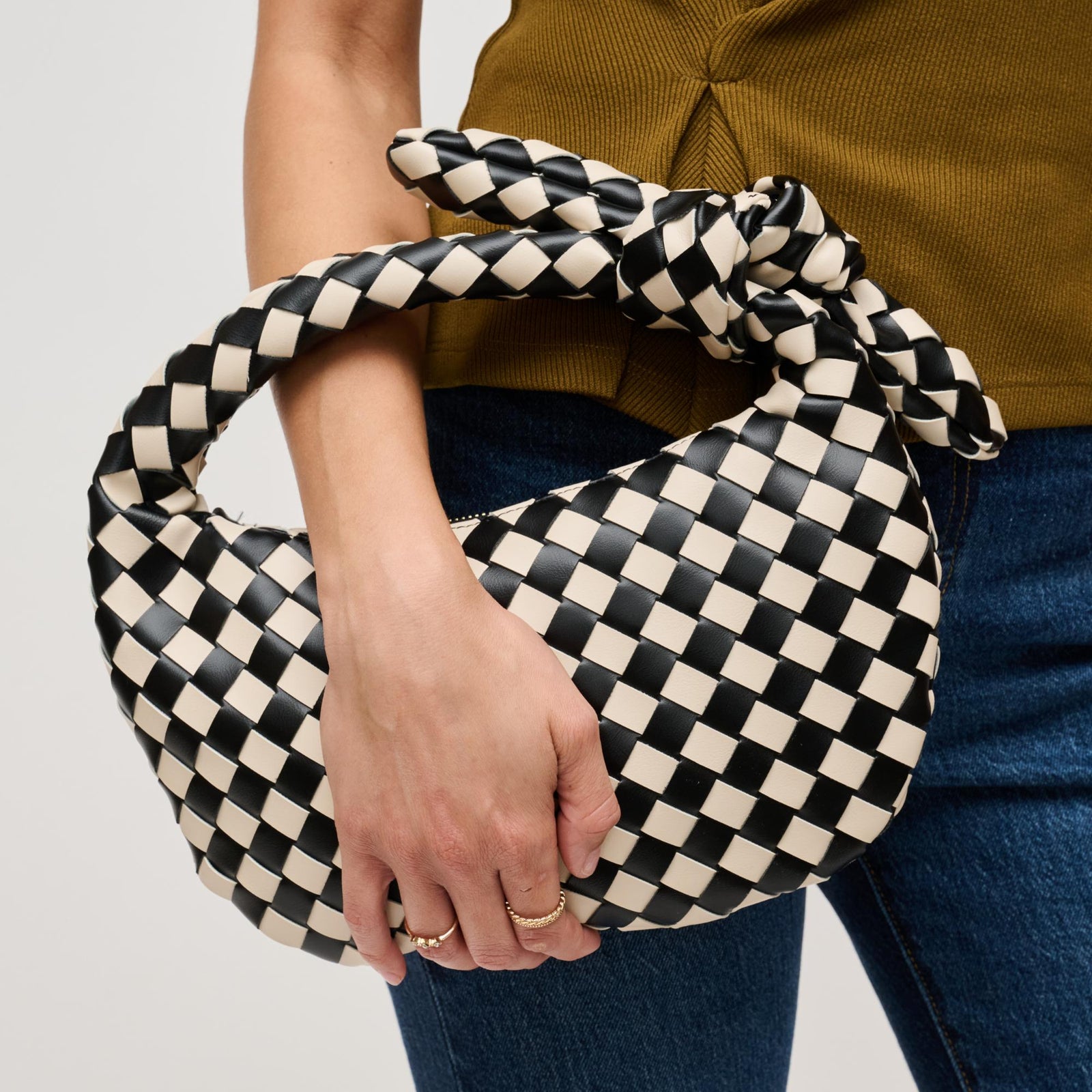 Woman wearing Black Urban Expressions Lizbeth Clutch 840611127792 View 1 | Black