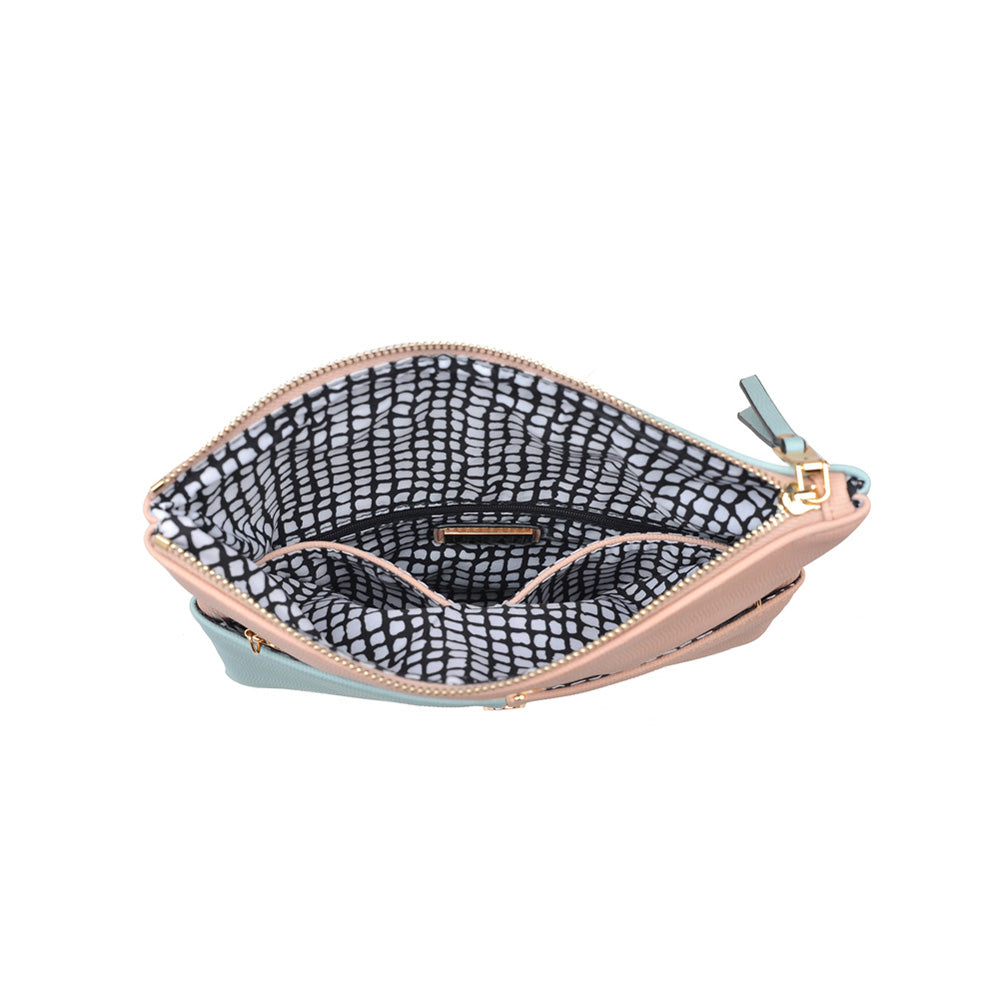 Woman wearing Nude Seafoam Urban Expressions Soraya Clutch NA-840611146779 View 9 | Nude Seafoam
