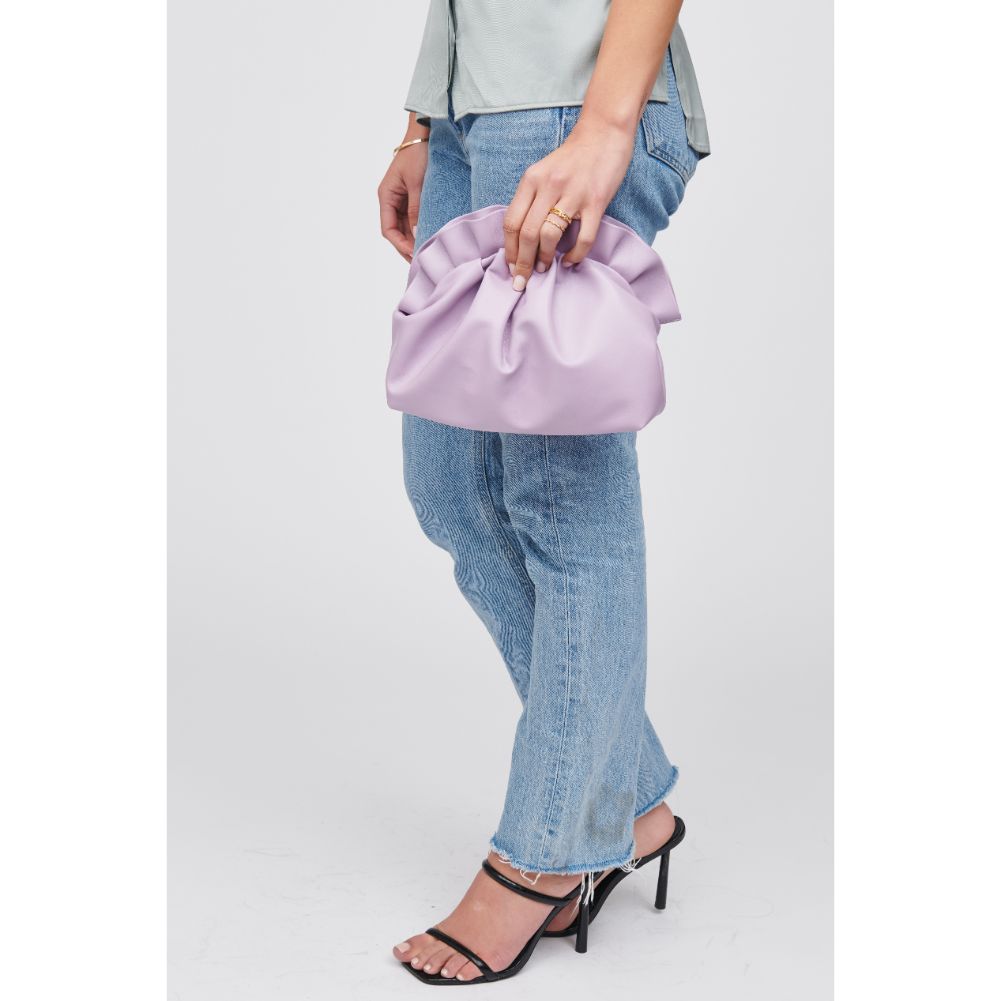 Woman wearing Lavender Urban Expressions Petunia Crossbody 818209018951 View 2 | Lavender