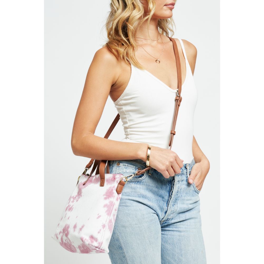 Woman wearing Pink Urban Expressions Hazel Crossbody 840611180148 View 4 | Pink