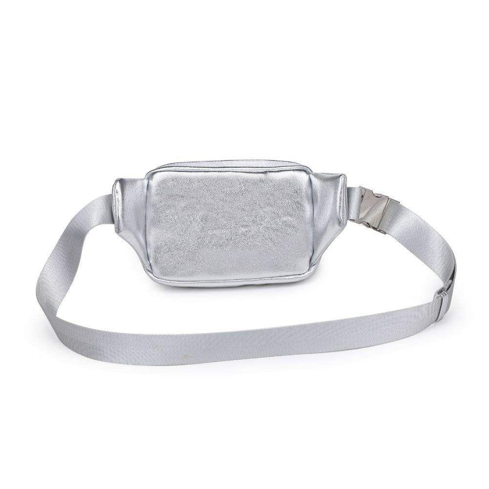 Woman wearing Silver Urban Expressions Minnie Belt Bag 840611120885 View 7 | Silver