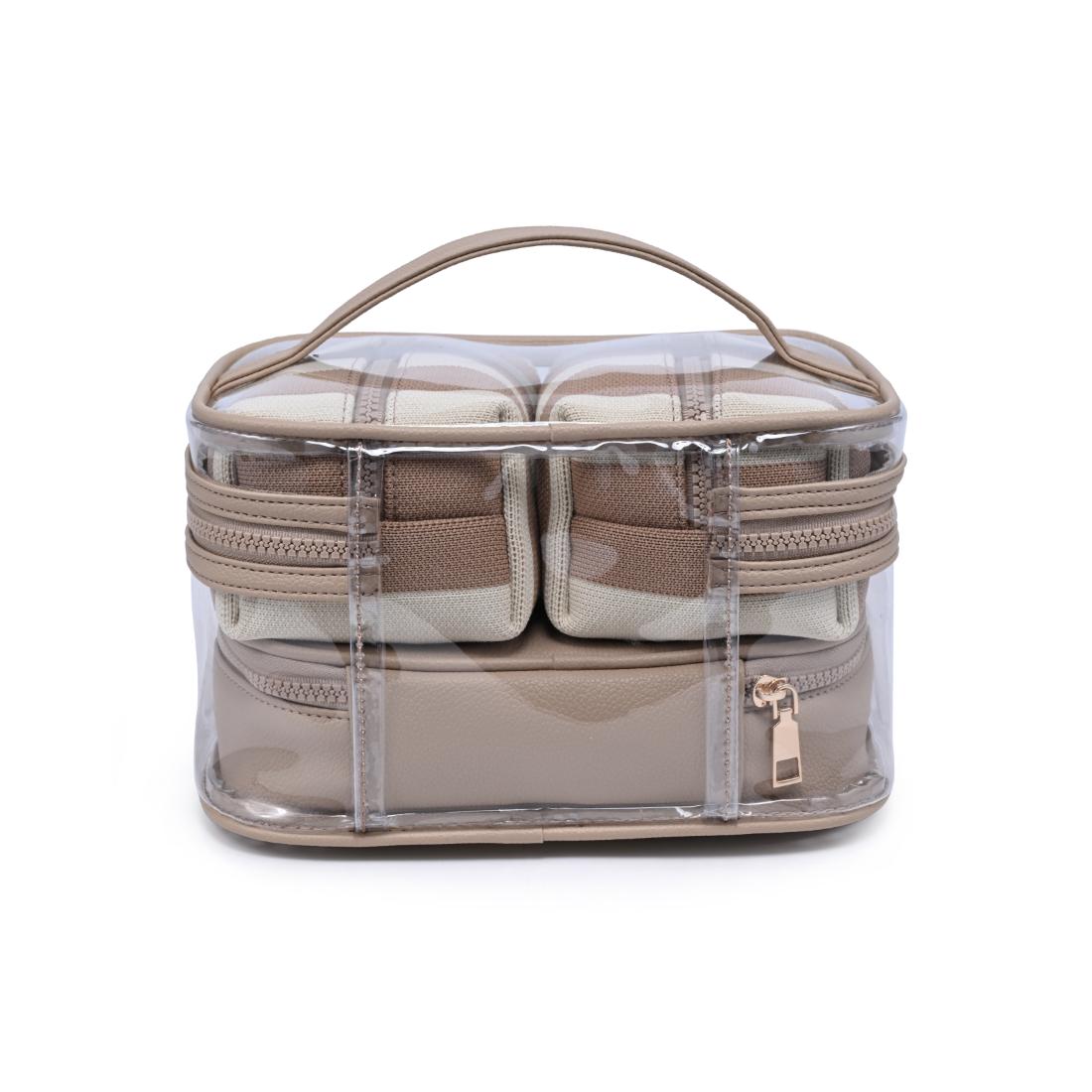 Urban Essentials Essential Stripes - 4 Piece Train Case Set 840504215681 View 7 | Natural Ivory