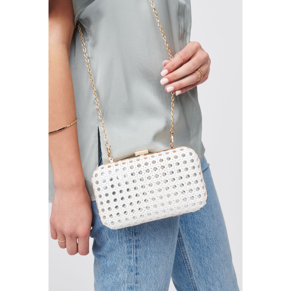 Woman wearing White Urban Expressions Itzel Minaudiere 840611100078 View 1 | White