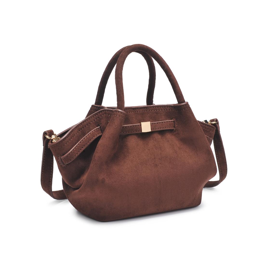 Product Image of Urban Expressions Selena - Faux Suede Crossbody 840611199201 View 6 | Chocolate