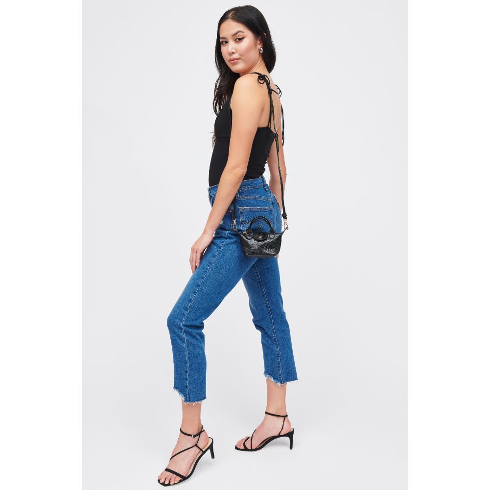 Woman wearing Black Urban Expressions Hayley Mini Bag 840611185686 View 3 | Black