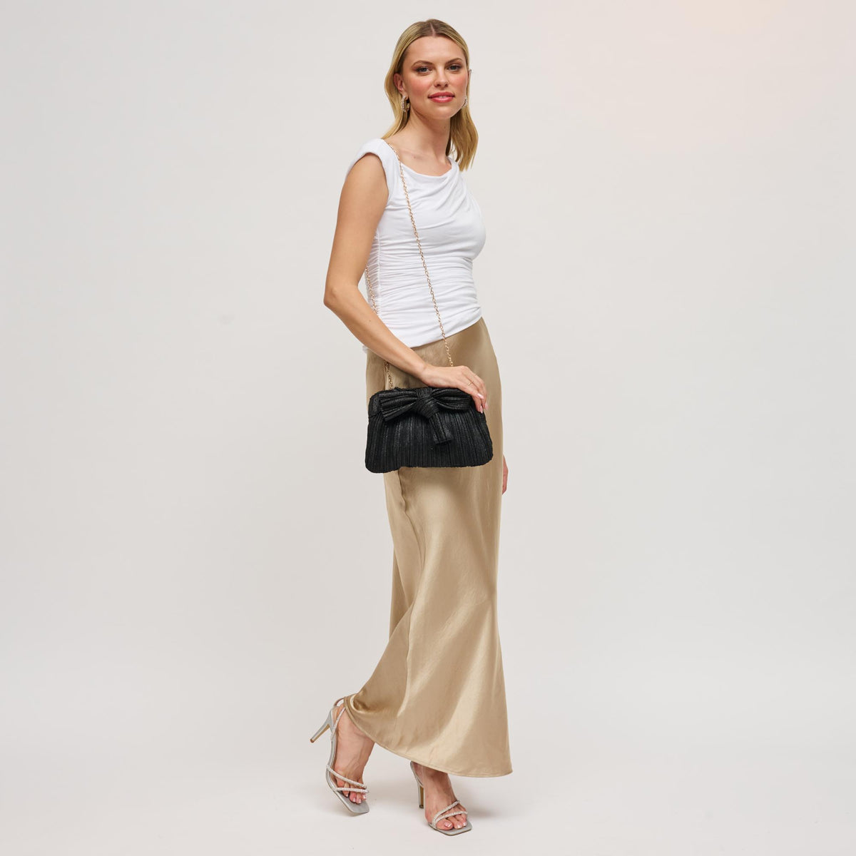 Woman wearing Black Urban Expressions Yvonne Clutch 840611198594 View 3 | Black
