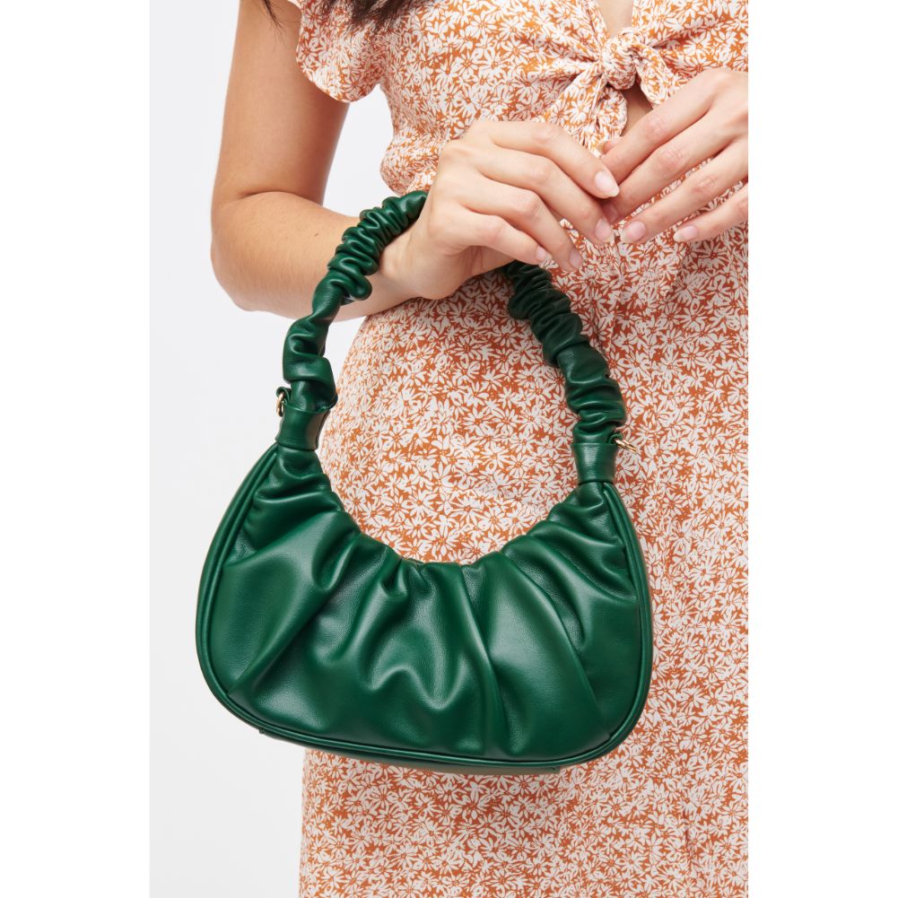 Woman wearing Hunter Green Urban Expressions Oliveta Shoulder Bag 840611183132 View 2 | Hunter Green