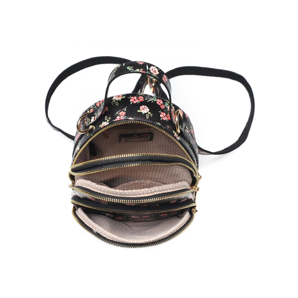 Product Image of Urban Expressions Nichole Floral Backpack 840611181190 View 8 | Black