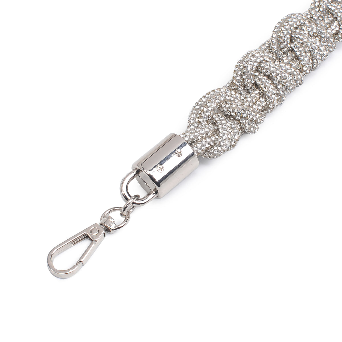 Woman wearing Silver Urban Expressions Sophia Shoulder Strap 840611116352 View 6 | Silver