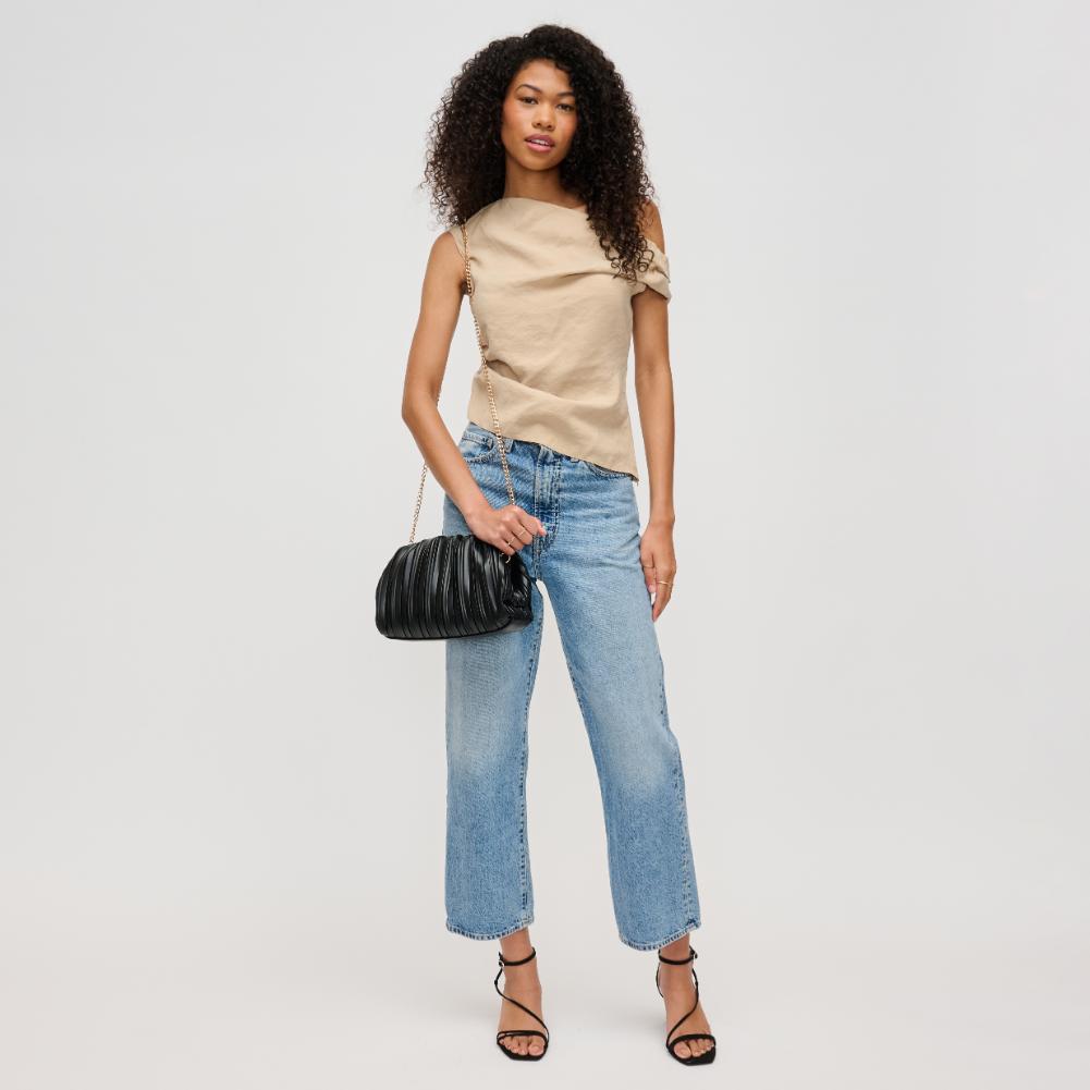 Woman wearing Black Urban Expressions Philippa Clutch 840611193827 View 2 | Black