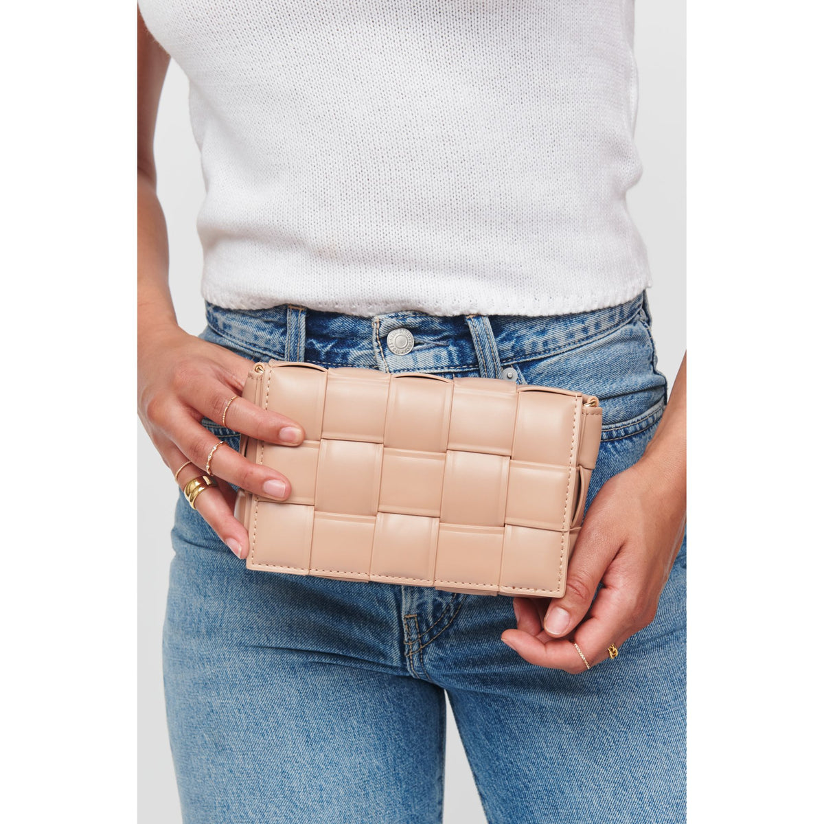 Woman wearing Natural Urban Expressions Holden Crossbody 840611101273 View 2 | Natural
