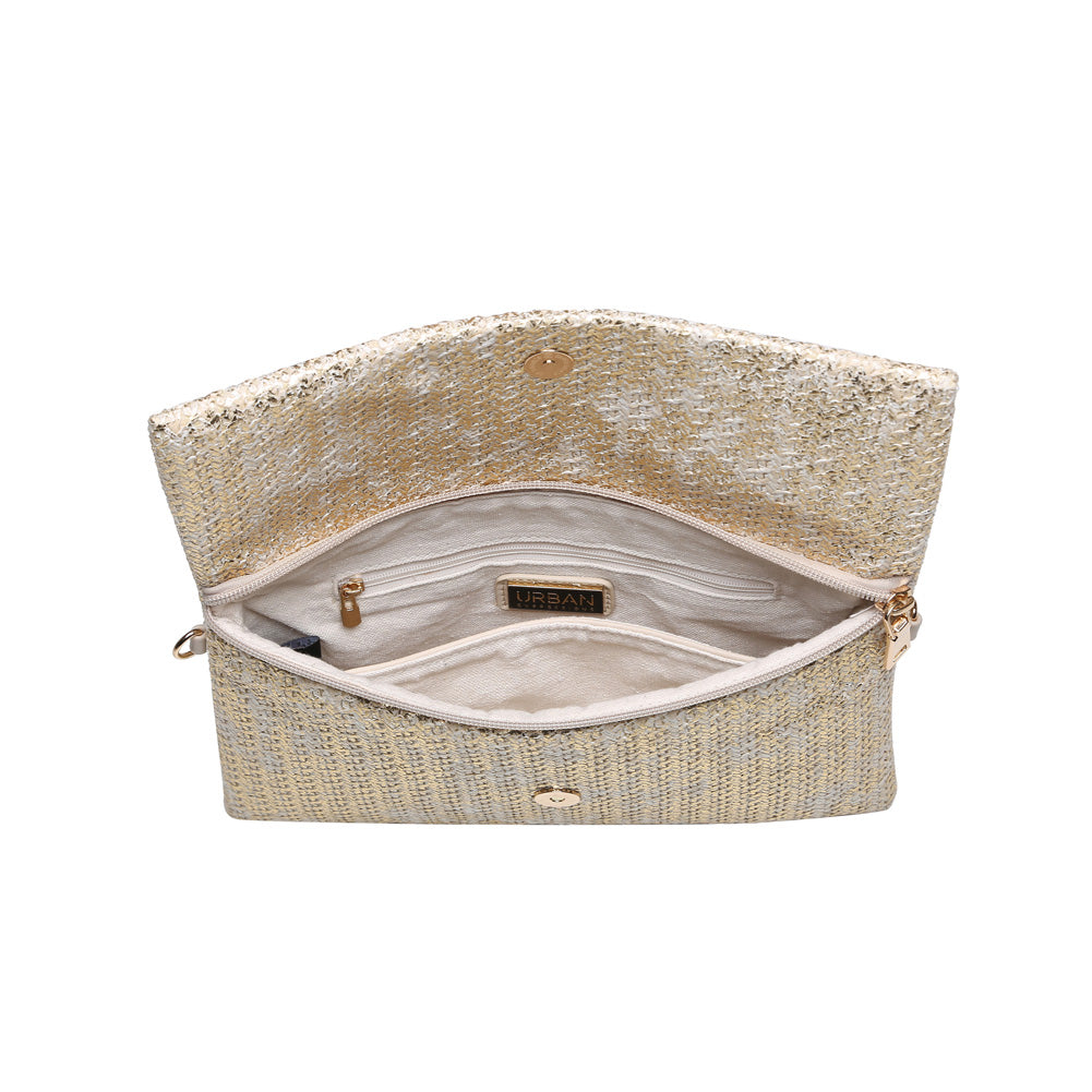 Product Image of Urban Expressions Maui Metallic Clutch NA-840611145208 View 4 | Ivory