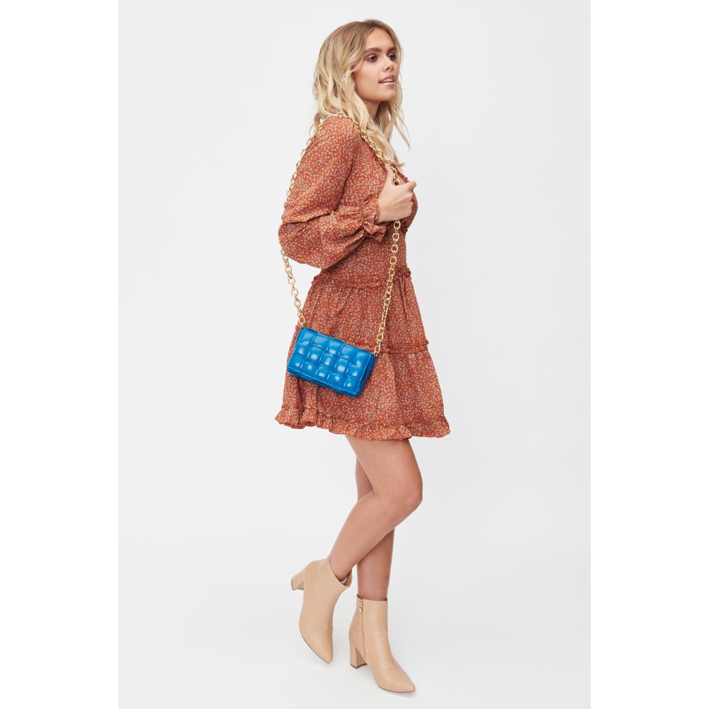 Woman wearing Denim Urban Expressions Holden Crossbody 840611101280 View 4 | Denim
