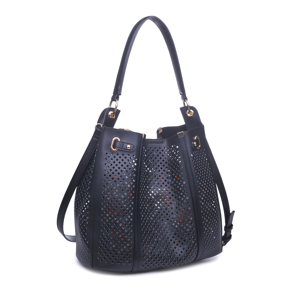 Woman wearing Black Urban Expressions Darby Hobo NA-840611143389 View 6 | Black