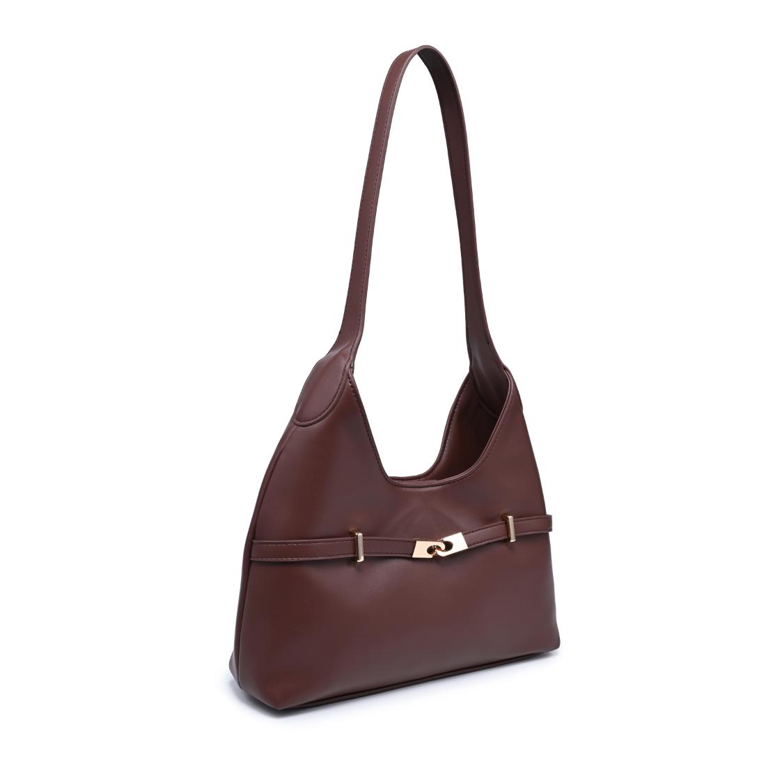 Woman wearing Chocolate Urban Expressions Camila Shoulder Bag 840504205859 View 6 | Chocolate