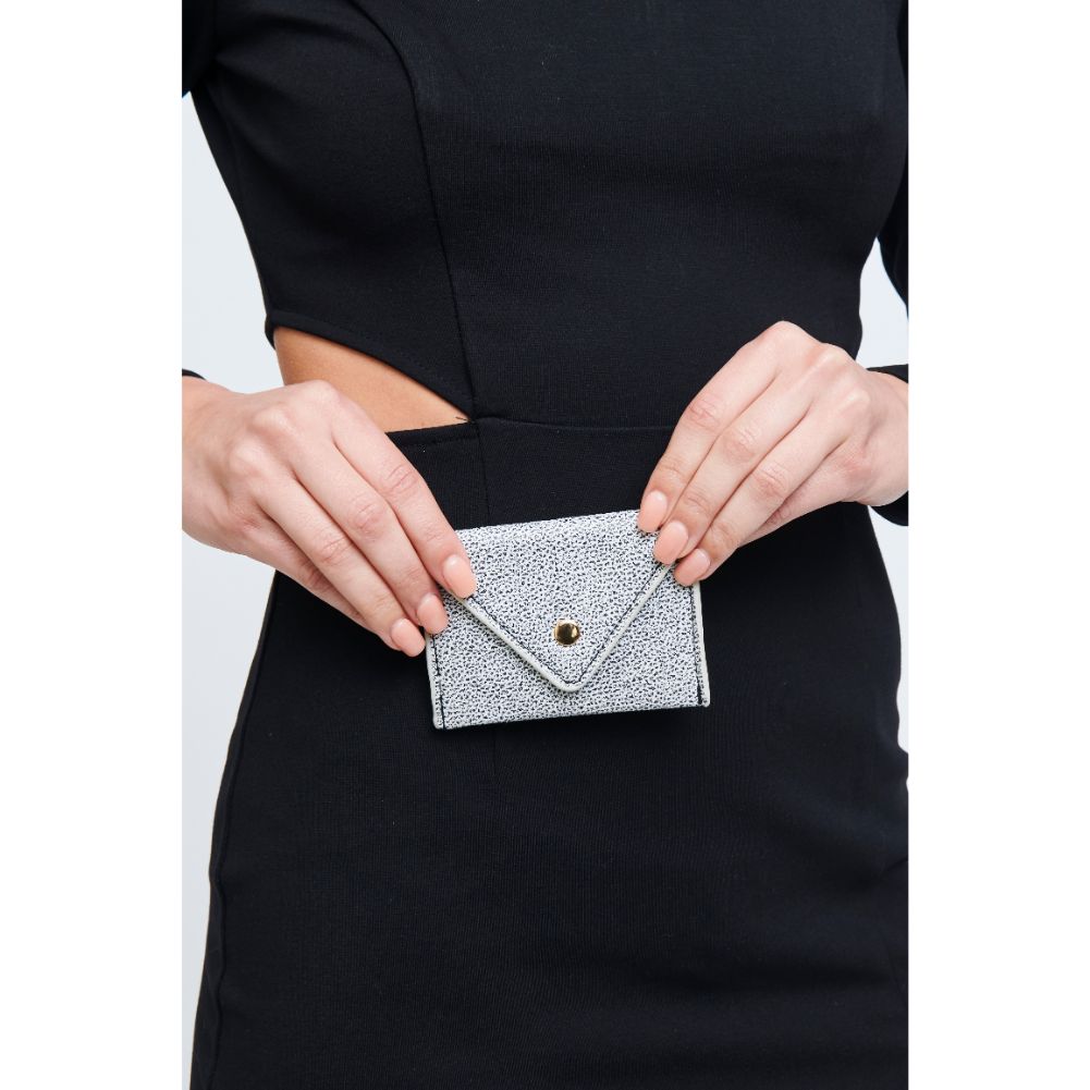 Woman wearing Black White Urban Expressions Lea Wallet 840611181893 View 1 | Black White