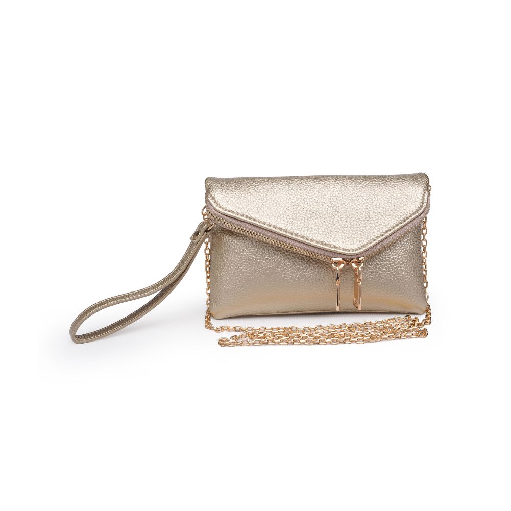 Product Image of Urban Expressions Lucy Crossbody Wristlet 840611167682 View 1 | Gold Metallic