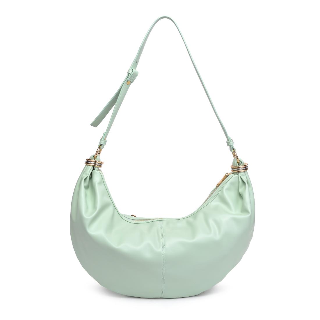 Woman wearing Pistachio Urban Expressions Bianca Hobo 840611151162 View 7 | Pistachio