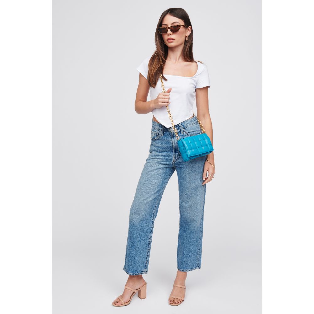 Woman wearing Ocean Urban Expressions Holden Crossbody 818209018319 View 3 | Ocean