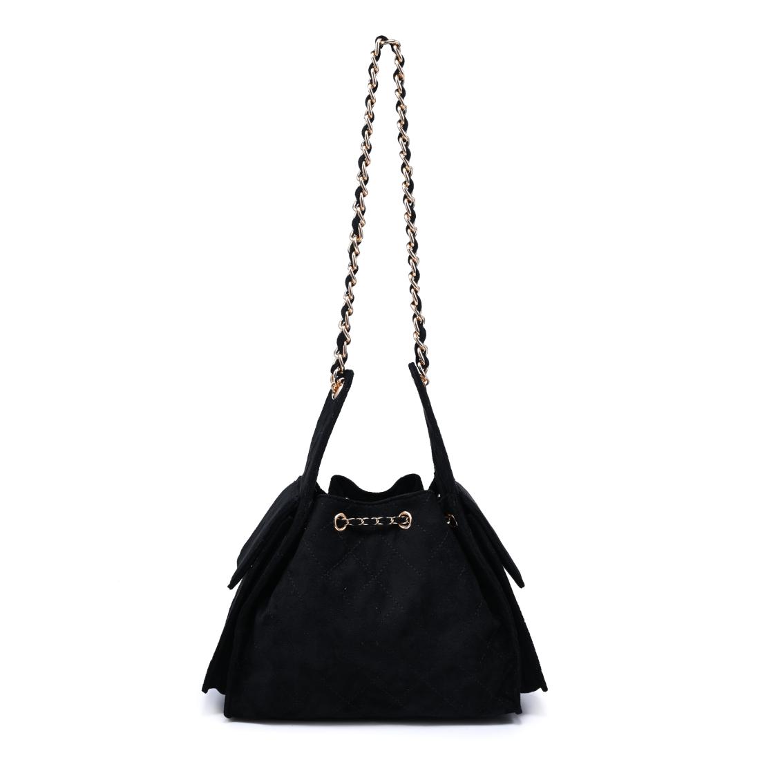 Urban Expressions Willow - Quilted Faux Suede Hobo 840504214158 View 3 | Black