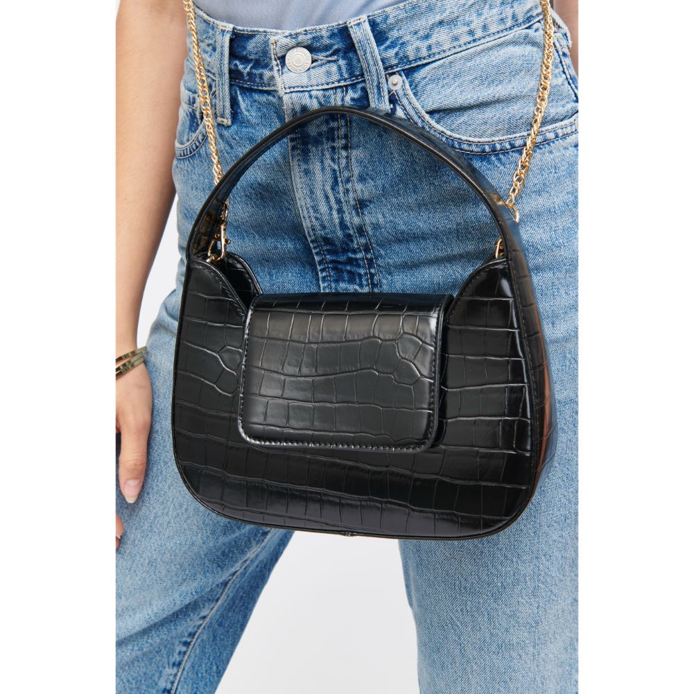 Woman wearing Black Urban Expressions Esther Shoulder Bag 840611182456 View 1 | Black