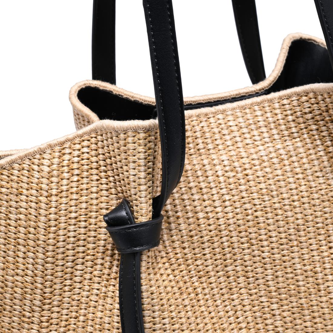 Urban Expressions Lorenza Tote - Straw Tote 840504203800 View 8 | Natural Black