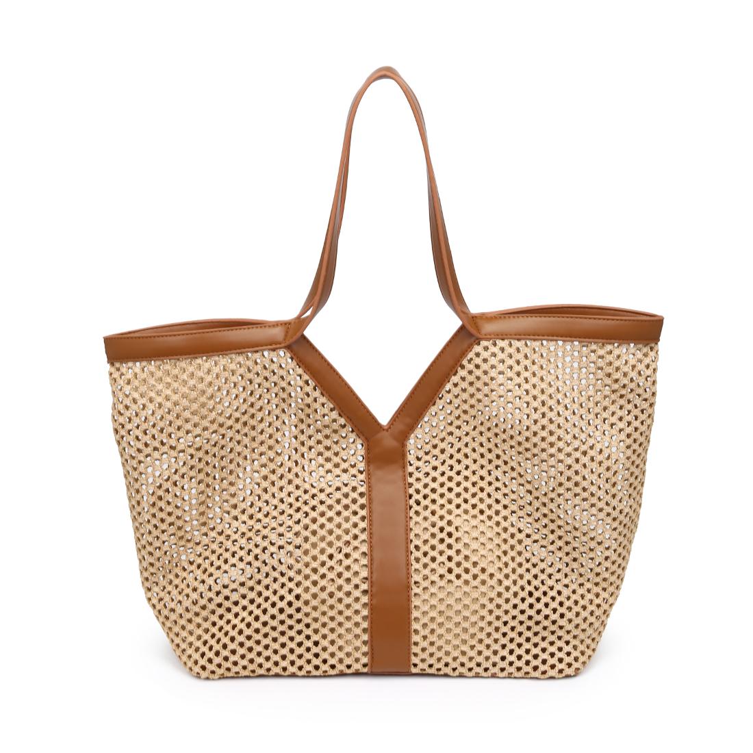 Woman wearing Natural Tan Urban Expressions Naida Tote 840504205910 View 5 | Natural Tan