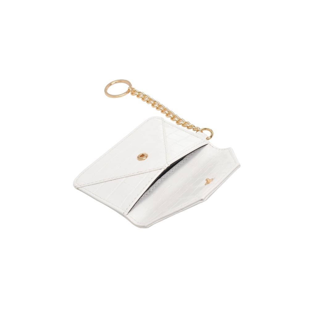 Woman wearing White Urban Expressions Gia - Croco Card Holder 840611181848 View 9 | White