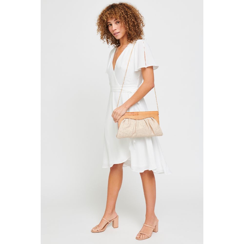 Woman wearing Natural Urban Expressions Calypso Clutch 840611182173 View 4 | Natural